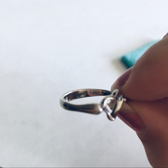 SOLD✔️3/4: Tiffany&Co Elsa Peretti Open Heart Ring - Picture 8 of 14